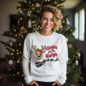 Sudadera de Navidad ""Jingle All The Sleigh"" - Regalo único de Navidad - Imagen 1 de 42