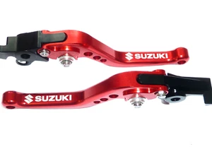 SUZUKI GSF1200 BANIT 2001-2006 SHORT RED BRAKE + CLUTCH LEVERS SET ROAD TRACK - Picture 1 of 9