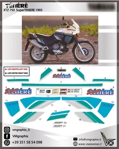 Adesivi XTZ 750 SUPERTENERE 1993 grafiche/stickers/decal super xt - Imagen 1 de 3