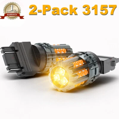 Bombillas LED intermitentes delanteras ámbar 3157 2 piezas para Nissan Armada 2005-2015 Foto 1 de 4
