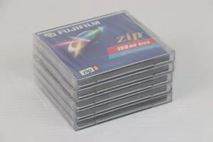 NEW Lot of 5 - FujiFilm 100 MB IBM Formatted Disk Zip Drive Fuji Film SEALED - Picture 1 of 3