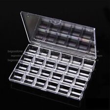 24 Compartment Crystal Clear Organizer Nail Art Beads Storage Case/Acrylic Craft