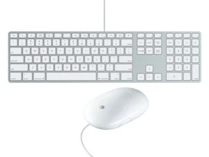 Apple A1243 (MB110LL/B) Wired Keyboard with A1152 (MB112LL/B) Mighty Mouse - Picture 1 of 1