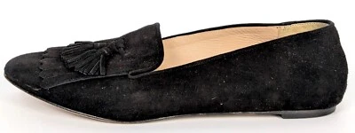 Mocasines de gamuza negros con borlas para mujer J.Crew Bailey talla US 9 hechos en Italia Foto 1 de 4