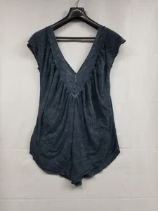 Evil Genius Womens Asymmetrical Tunic Embellished T-Shirt Size Large Made In USA - Picture 1 of 7
