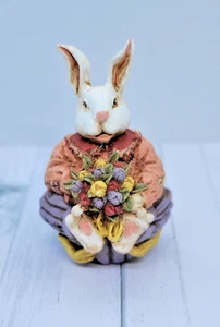Vintage Windsor Collection Collectible Bunny Tulip Easter Decoration In Box - Picture 1 of 12