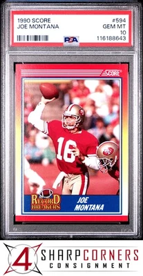 Puntuación #594 Joe Montana 49ers Hof 1990 PSA 10 Foto 1 de 2