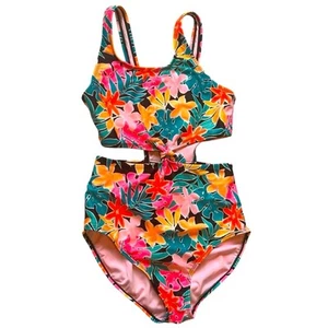 Art Class Floral One Piece Swimwear Bathing Suit, Juniors Size 14/16 - Picture 1 of 6