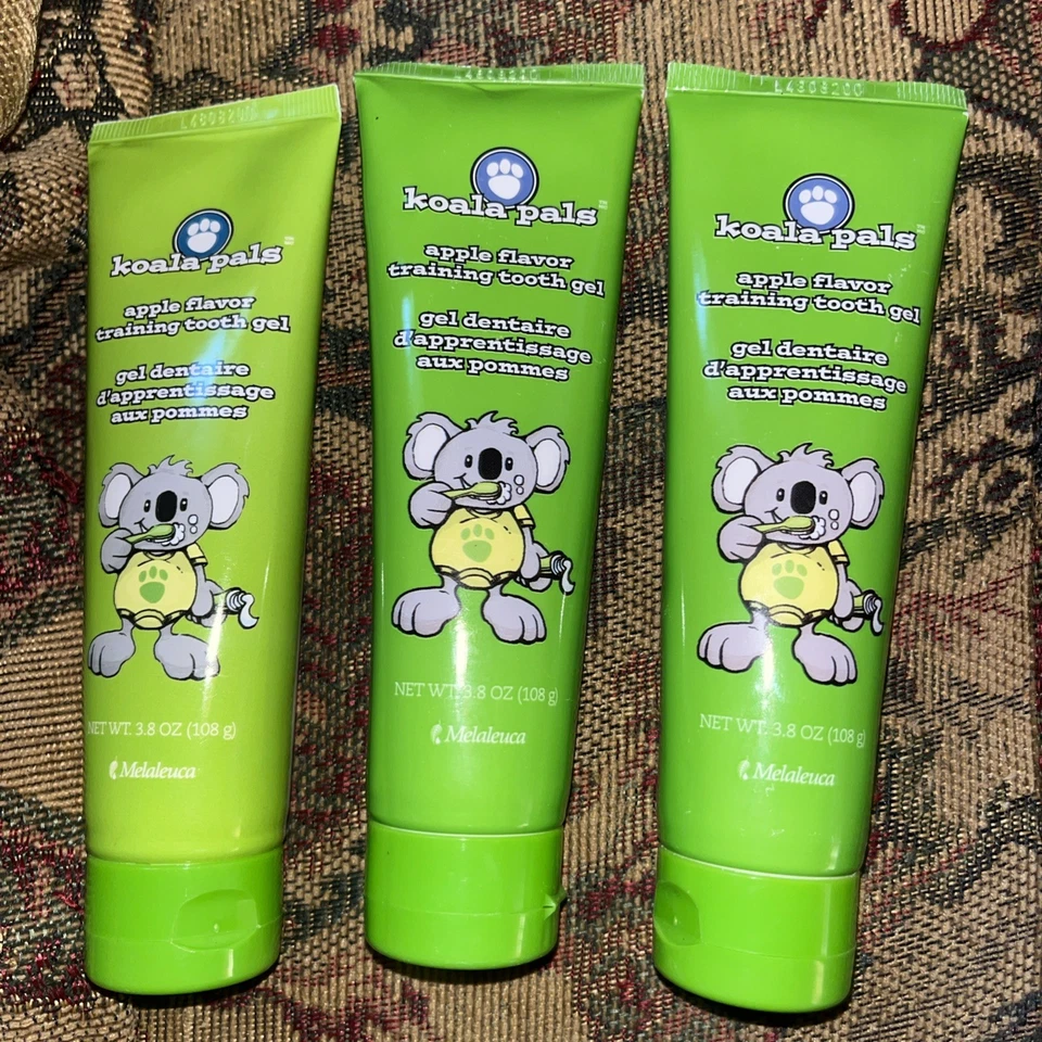 Gel dental de entrenamiento con sabor a manzana Melaleuca KOALA PALS 3 PAQUETES - sin flúor 3,8 oz Foto 1 de 1