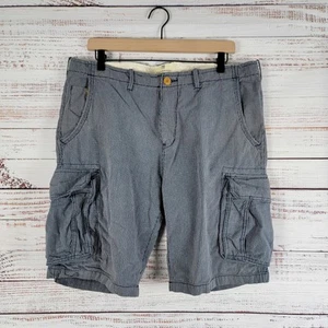 Scotch & Soda Amsterdam Striped Cargo Shorts Men's Size 34-35" Waist 10" Inseam - Picture 1 of 11