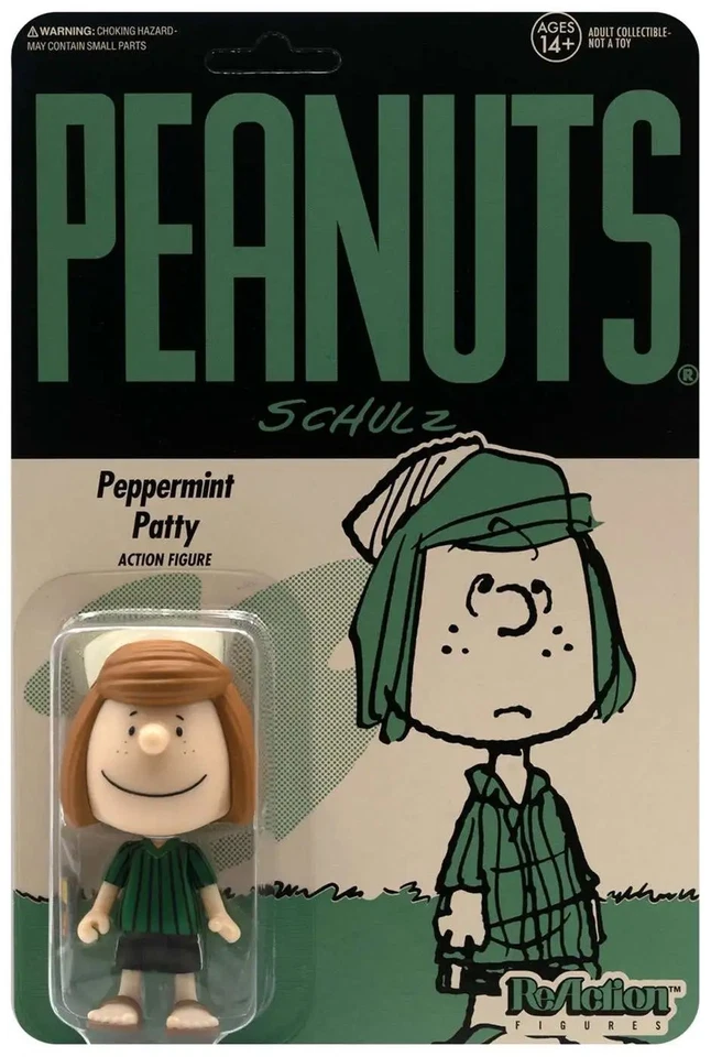 Figura de acción Peanuts Camp Peppermint Patty altamente coleccionable Reacción 3,75" Foto 1 de 1