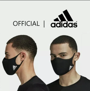 Adidas Face Mask Cover 100% Authentic Adult Size Medium/Large Black - Picture 1 of 1