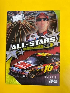 30847 2011 Wheels Main Event All Stars Brushed Foil #A5 Greg Biffle #53/199 - Picture 1 of 3