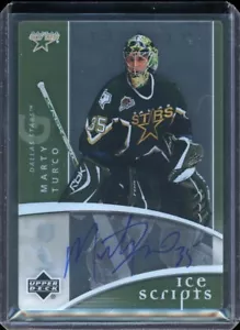 2007 Upper Deck "ice scripts" MARTY TURCO stars AUTO autograph - Picture 1 of 2
