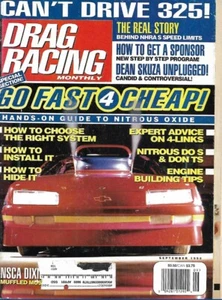 DRAG RACING MONTHLY 1998 SEPT - NHRA SPEED LIMIT, NITROUS Spcl, SKUZA - Imagen 1 de 1