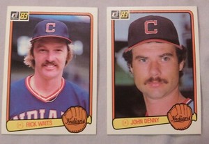 1983 Donruss Cleveland indians Baseball Card Pick one
