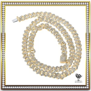 8MM 10k Yellow Gold 18" 8.03CTW Diamond Cuban Chain 61.34g Mens Hip Hop Necklace - Picture 1 of 1