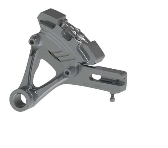 Harley RevTech Rear Caliper Kit 08-12 Dyna Models Chrome 25MM axel CC# 603882  - Image 1 of 1