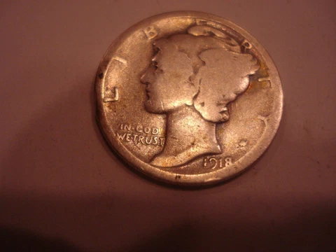 1918-MERCURY DIME-F-952 Cover