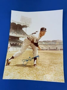 Vintage Jim Bunning Autograph w/ Glossy Photo in Detroit Tigers Uniform 10x8" - Picture 1 of 3