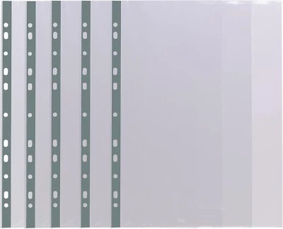 ZIZZOO A4 Punched Pockets Glass Clear Wallets Thick Strong 90 Micron HEAVY DUTY