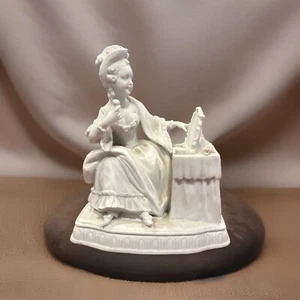 Vintage Antique ISCO Bisque Porcelain Germany Victorian Lady At Dresser Figurine - Picture 1 of 9