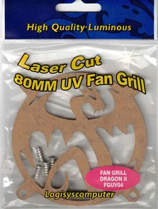 Logisys Computer Laser Cut 80 mm UV Lüfter Grill - Bild 1 von 4
