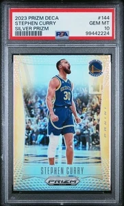2023 Prizm Deca Silver #144 Stephen Curry Warriors PSA 10 GEM MINT LOW POP 9 - Picture 1 of 2
