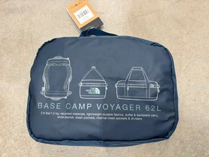 The North Face Base Camp Voyager Duffel Bag Large 62L Midnight Petrol - Picture 1 of 11