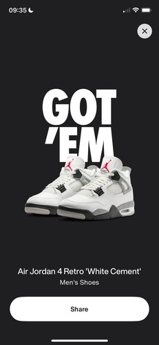 Jordan 4 bianco cemento taglia UK 8 esclusivo drop