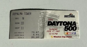 Daytona 500 Ticket Stub February 17, 1991 Ernie Irvan Won 33rd Dayona 500 - Picture 1 of 2