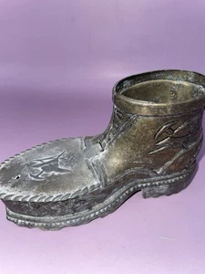 Vintage Brass Boot Cigarette Holder Ashtray 1950’s Made in Italy MCM Unique - Picture 1 of 8