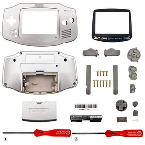 Replacement Housing Nintendo GBA Game Boy Advance Shell Silver Latias Pokemon - Picture 1 of 4