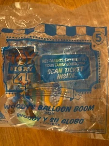 NeW McDonalds Happy Meal Toy Story 4 #5 Woody's Balloon Boom Sealed Tickets WoW! - Picture 1 of 7