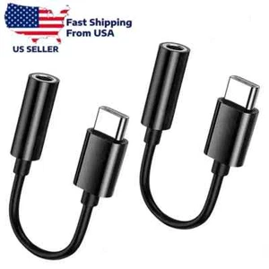 Pack 2 Adaptateur Prise Casque USB Type C vers 3,5Mm Femelle USB C vers Aux Audio - Photo 1 sur 15