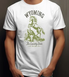 Wyoming T-Shirt Herren & Damen American State Urlaub Urlaub Reise USA - Bild 1 von 2