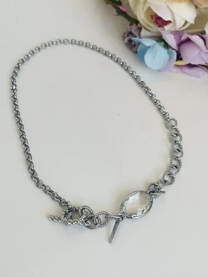 Collana Molecole Girocollo Con Pietra Cristal - Immagine 1 di 4