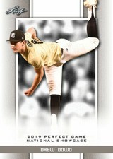 DREW DOWD 2019 "1ST EVER PRINTED" LEAF PERFECT GAME NIKE ROOKIE CARD #186! 