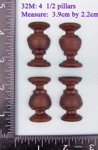 32M 4 half pillar badges clock case / furniture DIY - Foto 1 di 1