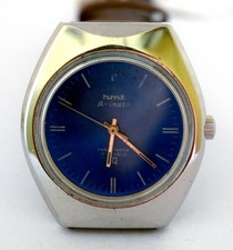 HMT Avinash Blue Dial Mechanical Hand winding 17J Beautiful Men's Wrist Watch