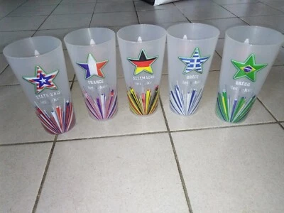 5 verres gobelets bière Heineken édition limitée différent 50cl plusieurs jauge  - Photo 1/2