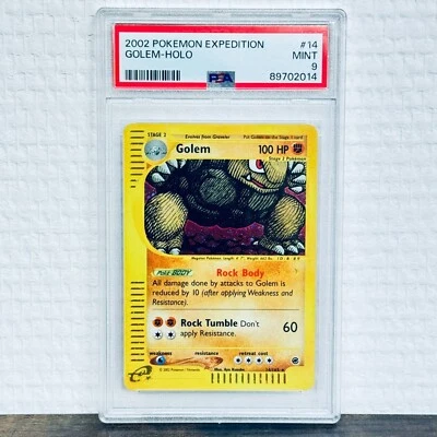 Pokemon PSA 9 Golem Holo 14/165 Expedition Base Set English Holo MINT WOTC - Bild 1 von 2