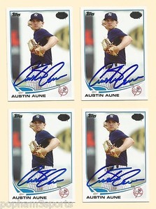 AUSTIN AUNE Signed/Autographed 2013 TOPPS PRO DEBUT CARD New York Yankees w/COA