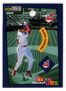 MANNY RAMIREZ INDIANS    1998 UD COLLECTOR'S CHOICE STICK UMS STICKER #11