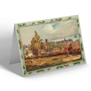 CHRISTMAS CARD Vintage Isle of Wight - Ryde. View from the Old Windmill