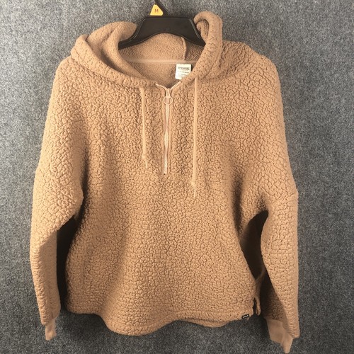 UNDERCOVER Felpa peluche VS ROSA mezza zip teddy donna taglia extra small marrone felpa con cappuccio XS