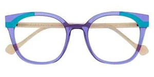 Large eyeglasses frame Square Face à Face Djazz 1 Purple And Turquoise - Picture 1 of 2