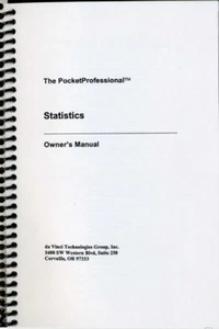 Manuale per Sparcom Statistics Pac per Calcolatrici HP 48SX/48GX - Foto 1 di 6