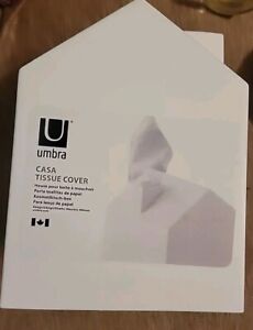 NEW Umbra Casa Tissue Box Cover House Shaped Square Comes Out The CHIMNEY!