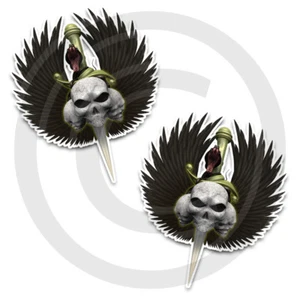 Juego de 2 calcomanías adhesivas para daga con calaveras vinilo 4 tamaños disponibles - Imagen 1 de 1